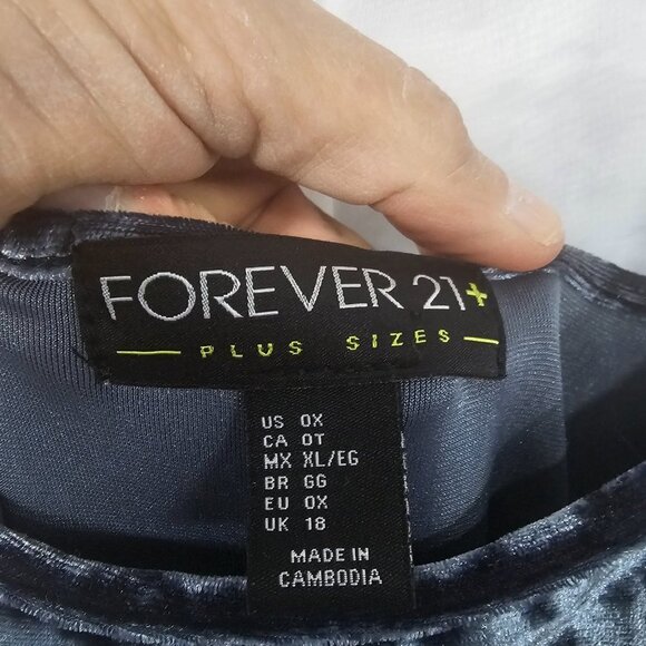 Forever 21 Green Gray Crushed Velvet Sleeveless Mini Dress Boho Fairy Goth 0X - Picture 8 of 9